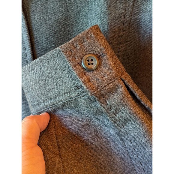 Pendleton 100% Virgin Wool Button Up Shacket Size 10 Women's Gray Jacket Blazer - Picture 4 of 6